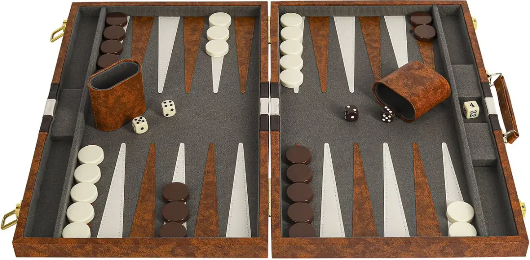 Buffalo Backgammon BK1215M - 46x28cm - Bruin - afbeelding 6 van 6