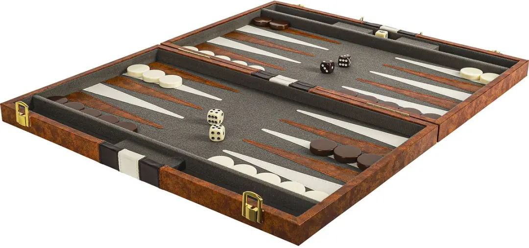 Buffalo Backgammon BK1215M - 46x28cm - Bruin