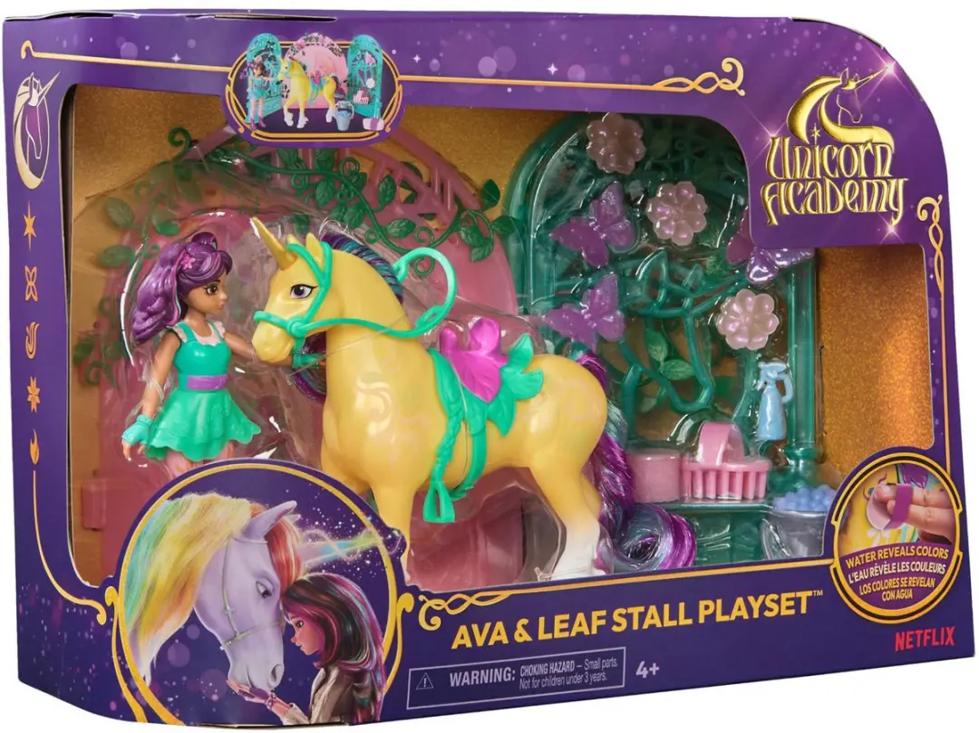 Unicorn Academy Ava & Leaf Stall Magische Speelset
