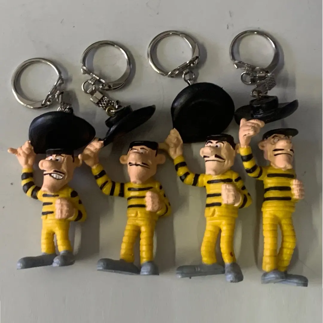 Plastoy Familie Dalton Sleutelhangers - 4 Stuks - Geel