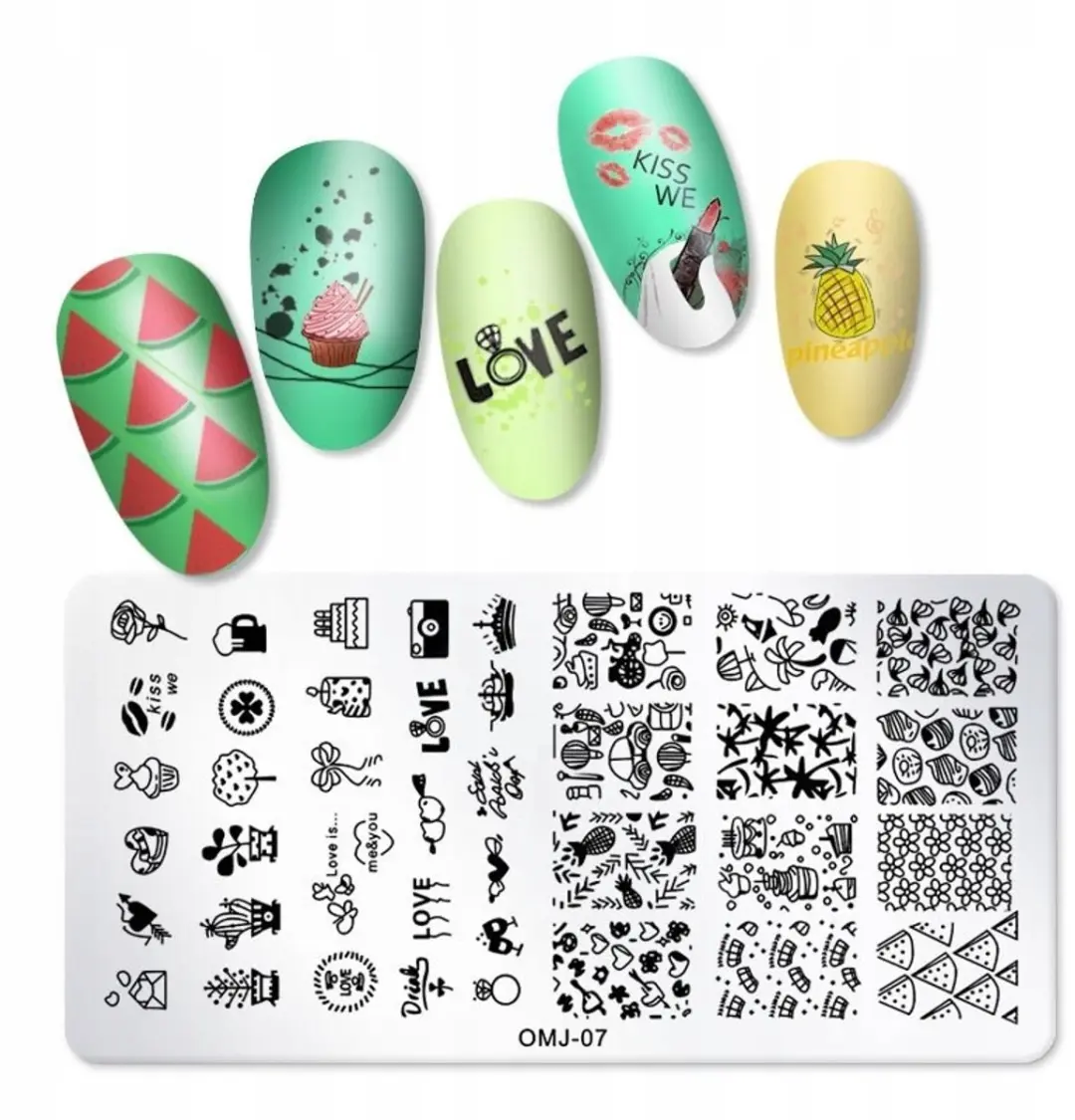 Born Pretty OMJ-07 Stempelplaat Nageldecors