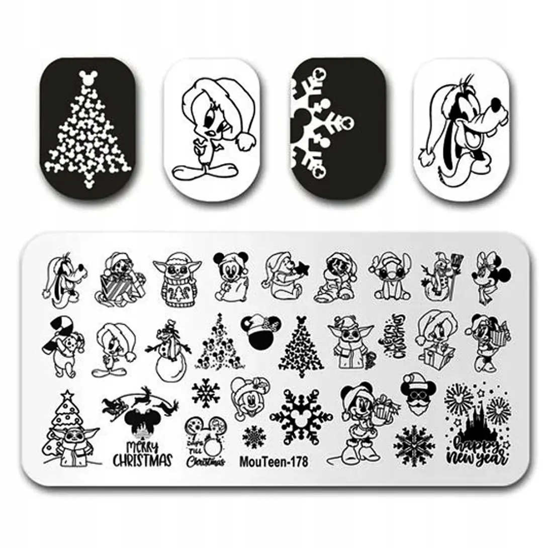Born Pretty MouTeen-178 Nageldecoratie Stencil