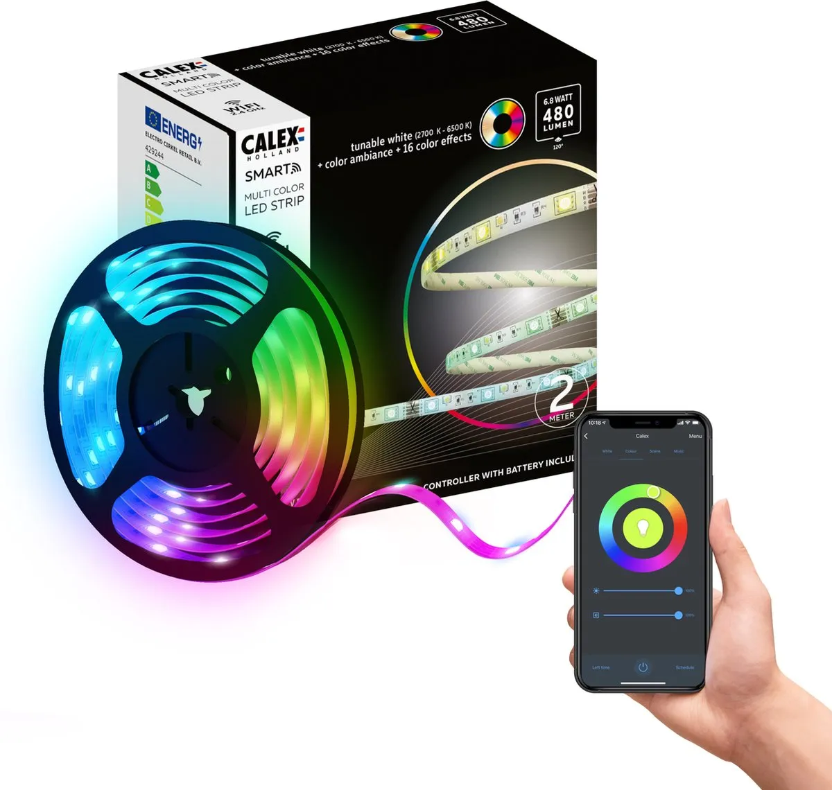 Calex Slimme LED Strip RGBW 2m