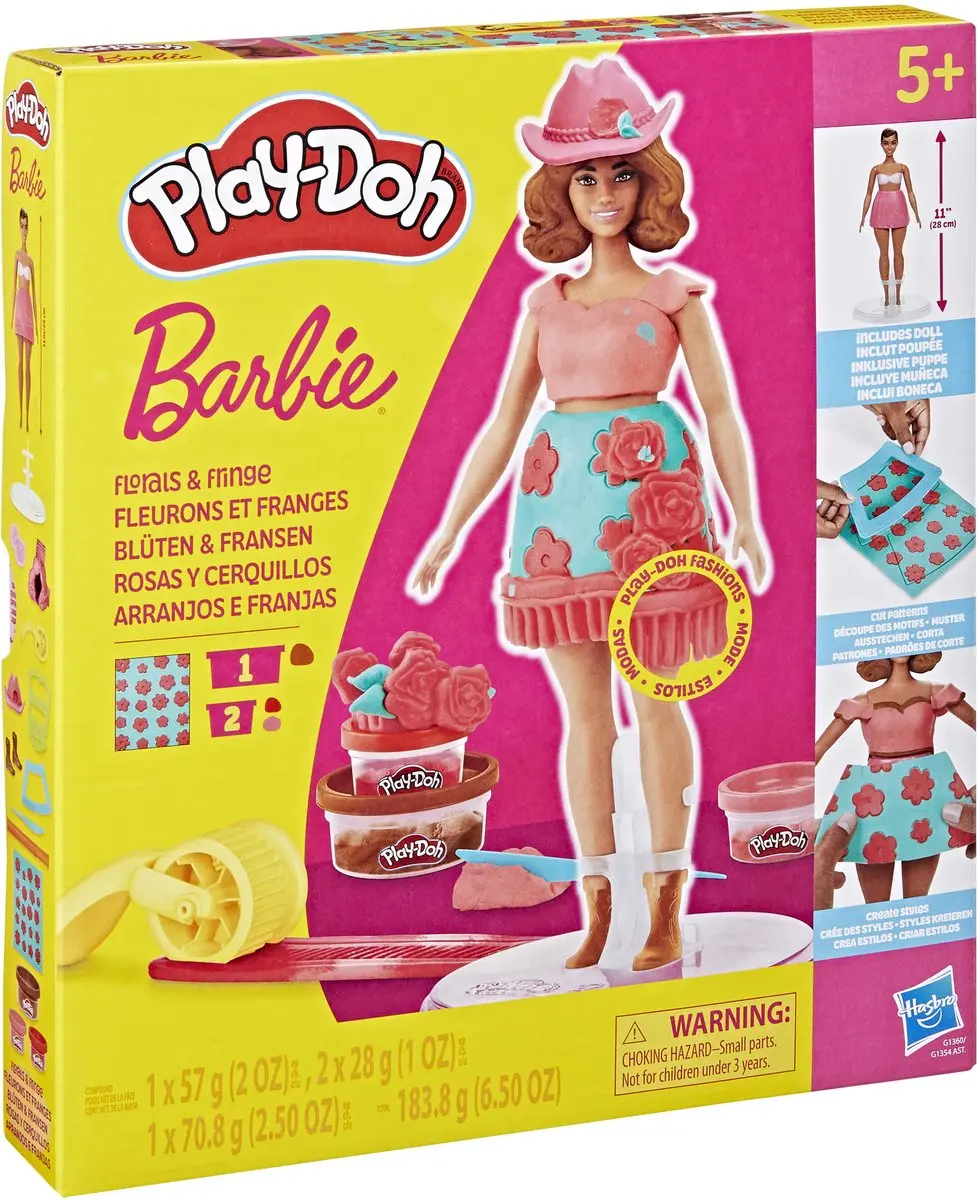 Play-Doh Barbie Bloemen en Franjes Boetseerklei