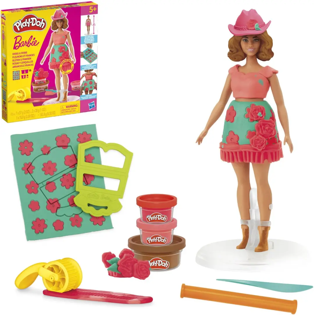 Play-Doh Barbie Bloemen en Franjes Boetseerklei