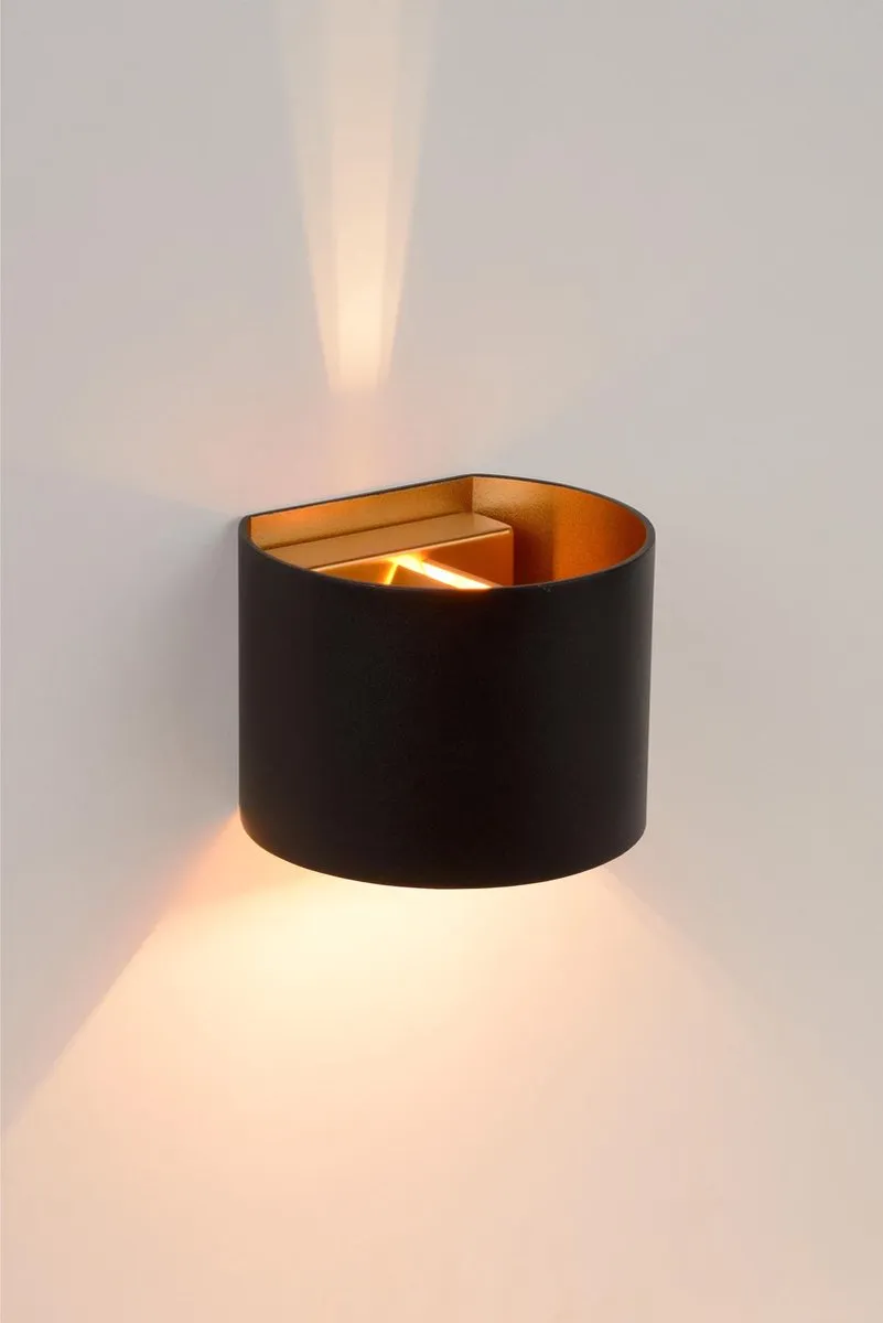 Lucide XIO Wandlamp LED - 3,5W 2700K - Zwart