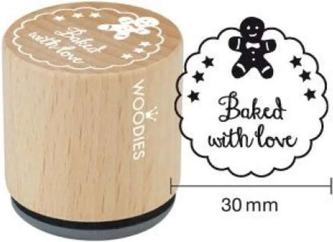 Woodies Baked with Love Rubber Stamp WE7001