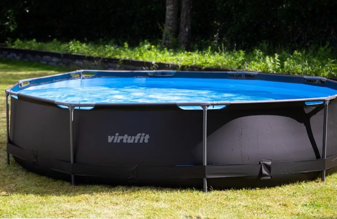 Virtufit Rond Zwembad 366cm - 8000L - Zwart