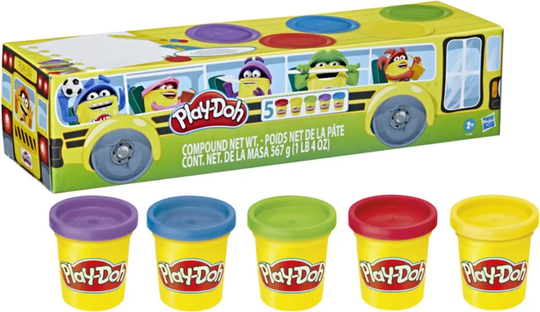 Play-Doh Back to School Boetseerklei - 5 Potjes