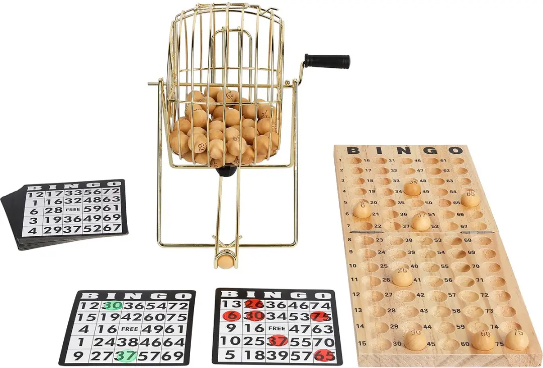 Buffalo Bingo Molen Set BG1230 - 24cm - Goud/Houtkleur