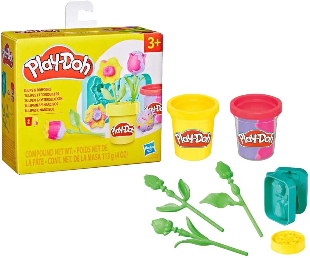 Play-Doh Lil Flowers Tulp - 2 Kleipotjes