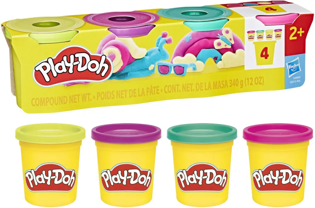 Play-Doh Levendige Kleuren 4-pack - 4x85g Boetseerklei