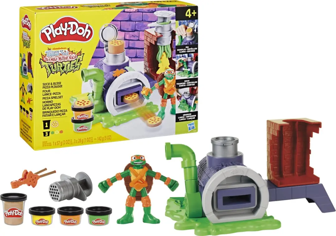 Play-Doh TMNT Slice & Blast Pizza Speelset - 9 Stuks