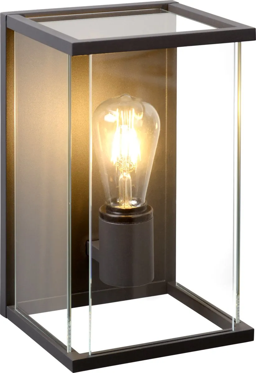 Lucide Claire Wandlamp E27 IP54 - Antraciet