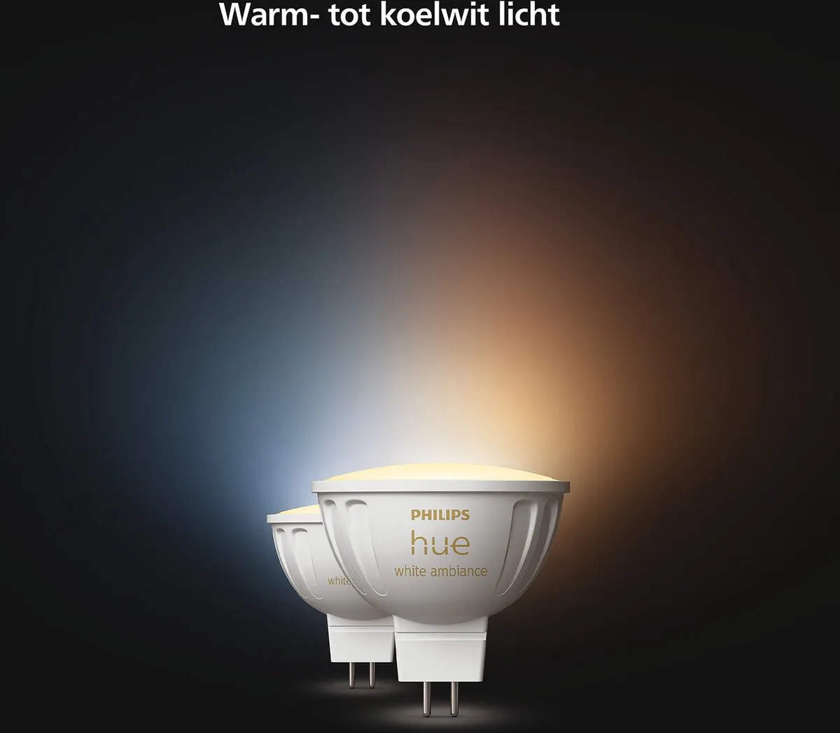 Philips Hue MR16 Spot 5.1W Mat - 2 Stuks
