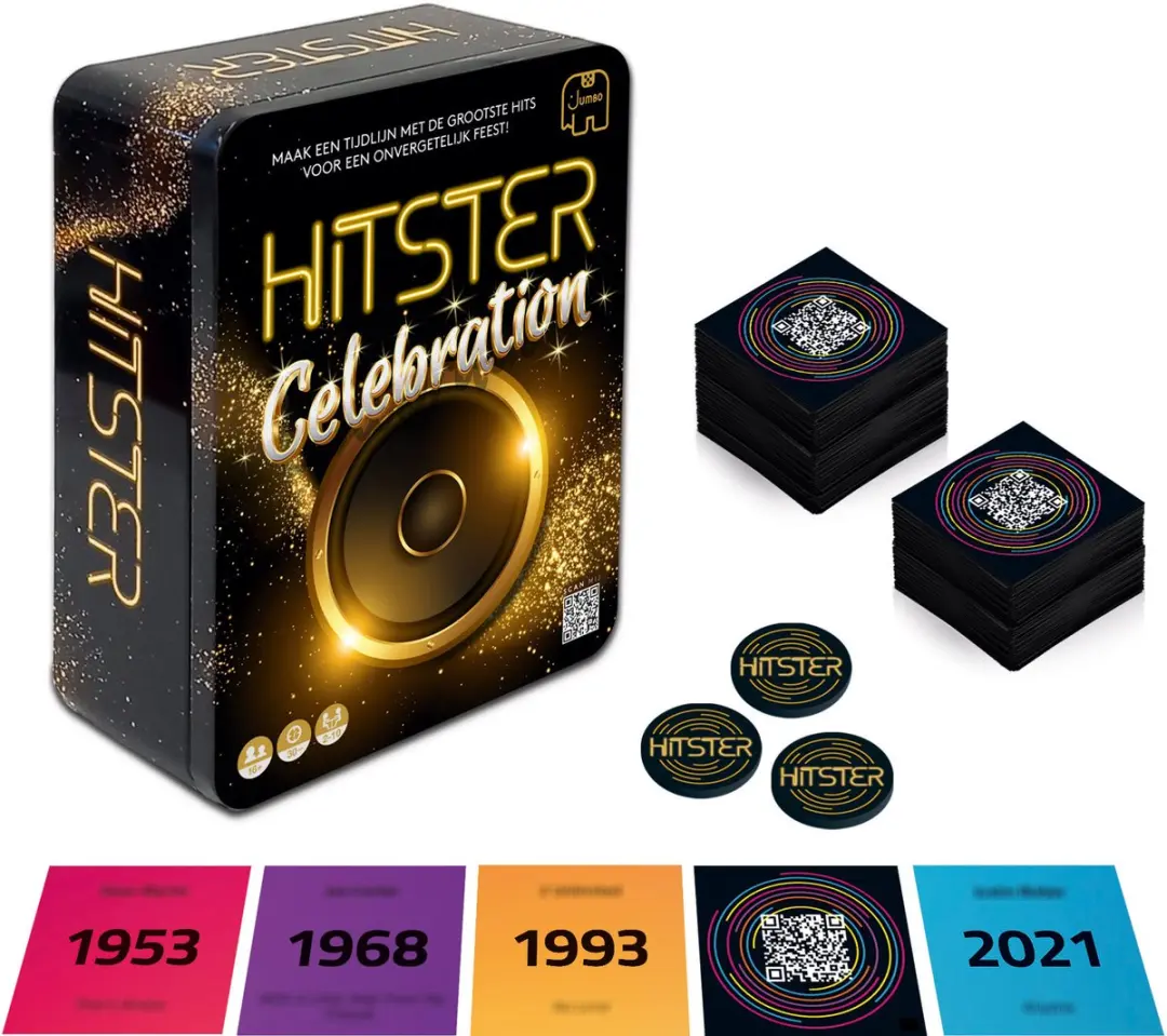 Hitster Celebration Actiespel - Luxe editie 1110100690 - 300 Kaarten