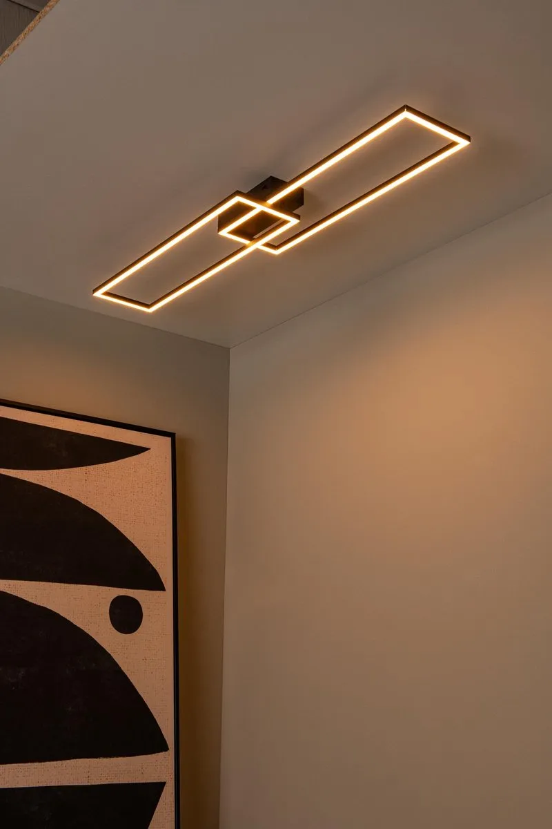 Lucide Ariane Plafonnière LED 23W 2700K/4000K - Zwart - afbeelding 6 van 6