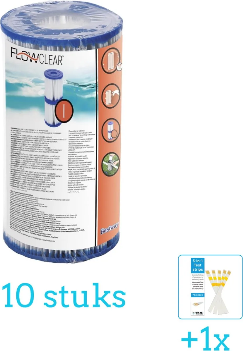 Bestway Flowclear Type I Filterpatroon 10 Stuks