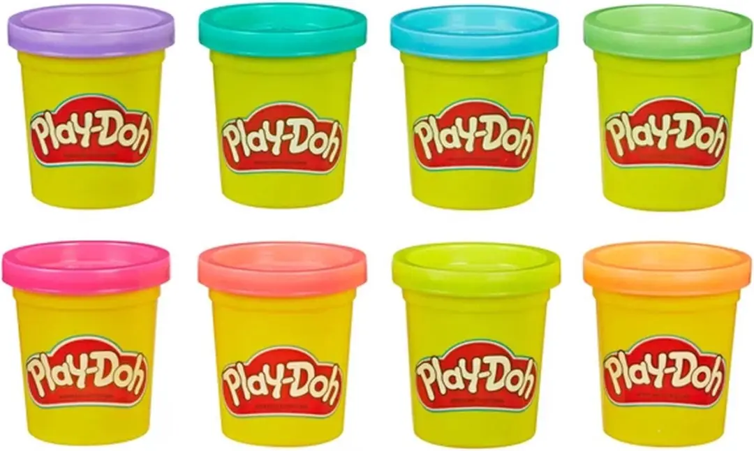 Play-Doh Boetseerklei Neon - 8 Potjes - afbeelding 3 van 6