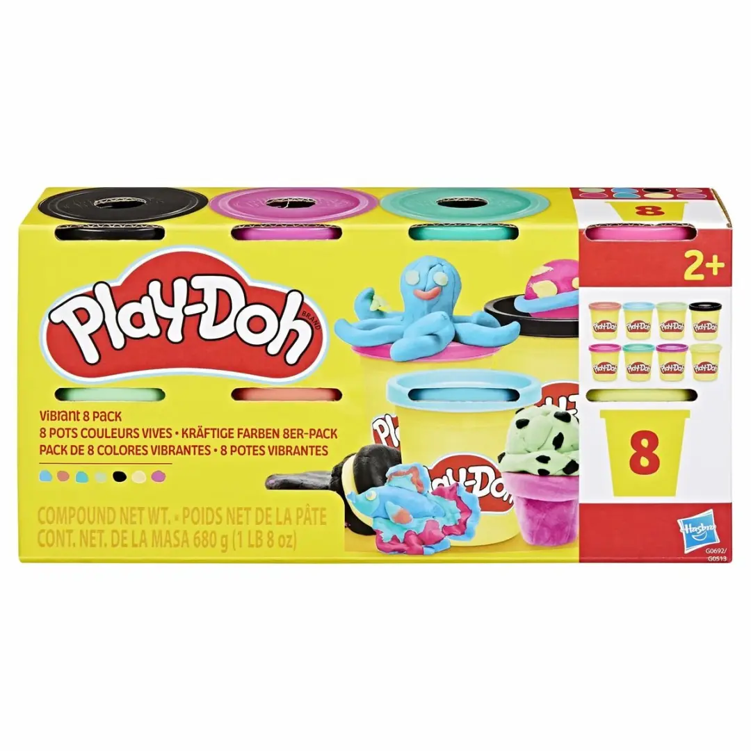 Play-Doh Boetseerklei Neon - 8 Potjes - afbeelding 6 van 6