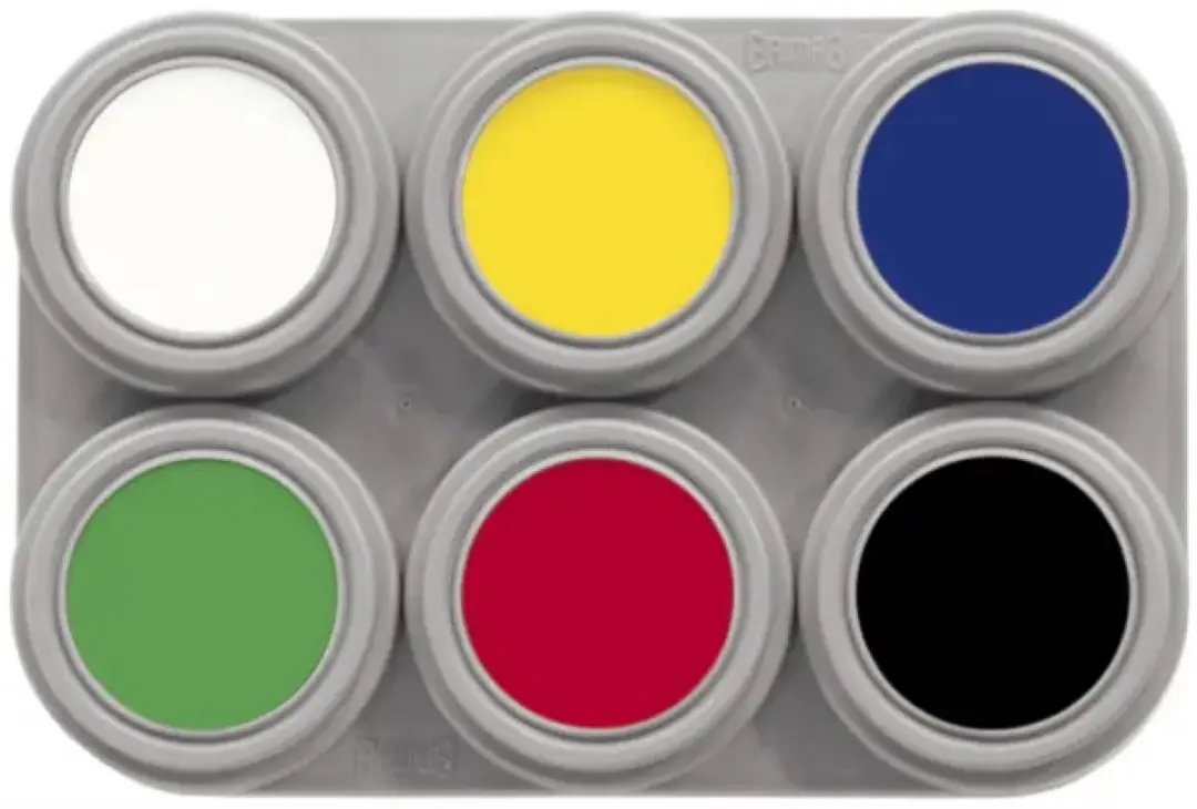 Grimas Water Make-up Palette - 6 Kleuren - Multi