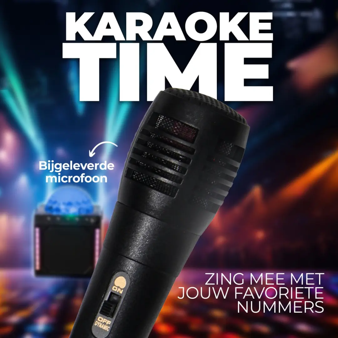 Denver BTM618 Karaoke Set - Bluetooth Speaker - 1 Microfoon - Zwart