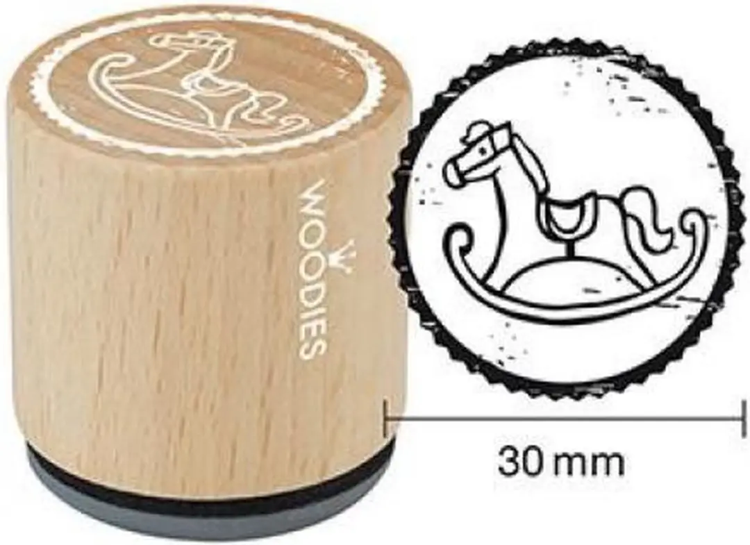Woodies Rocking Horse Stempel W20006 - afbeelding 2 van 2