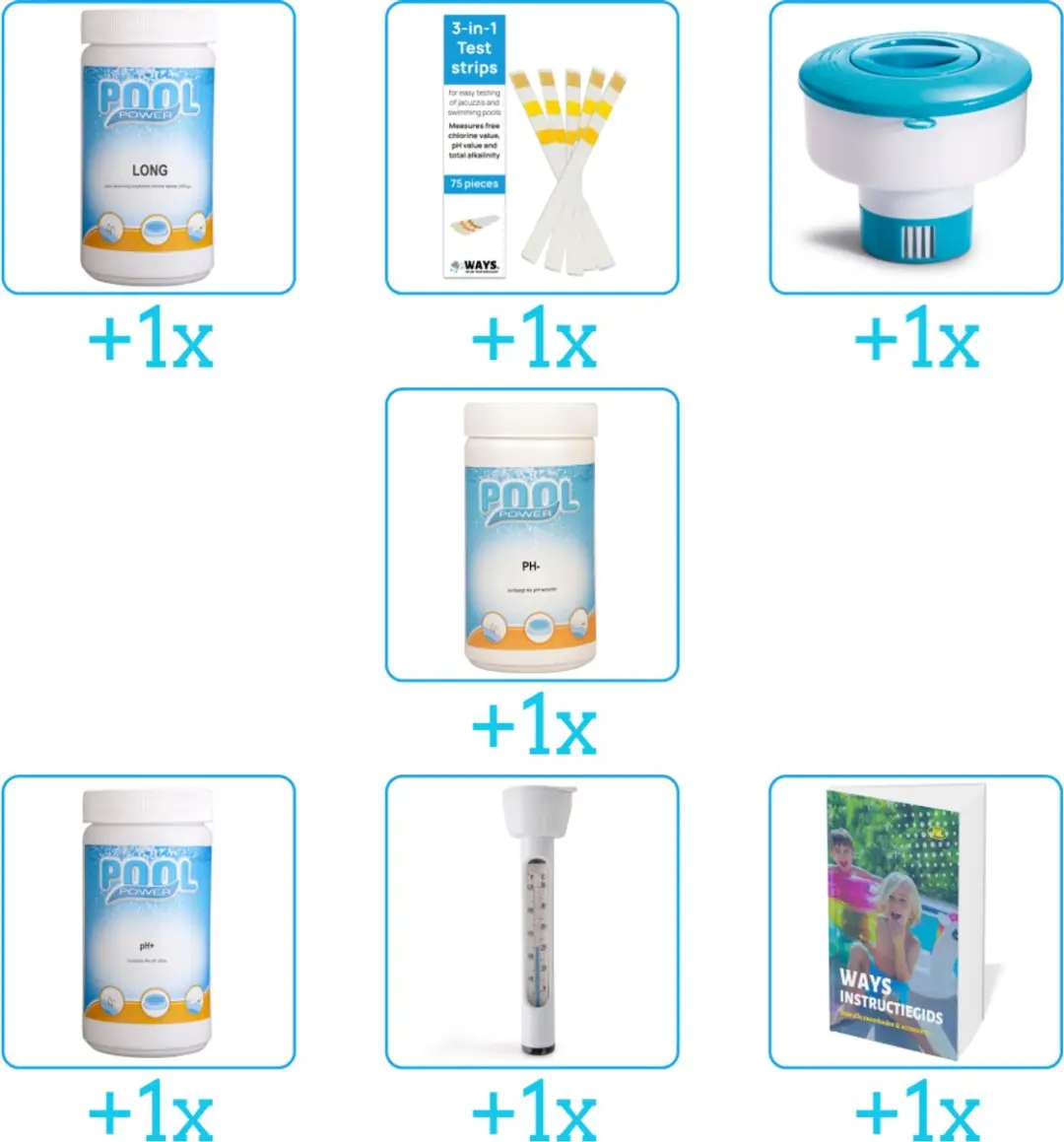 Pool Power Zwembad Onderhoudspakket 7-delig