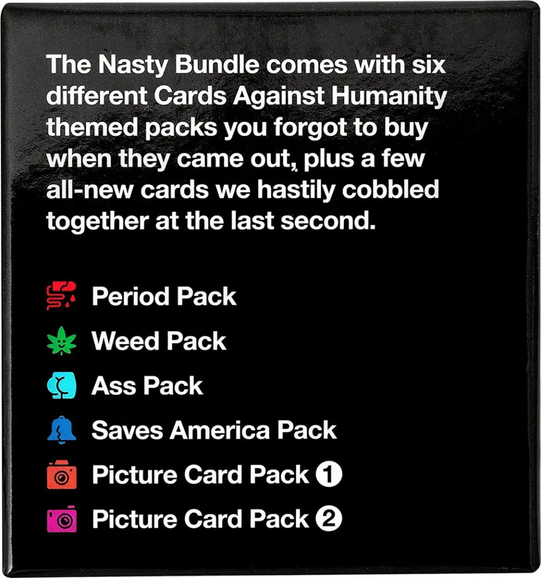 Cards Against Humanity Nasty Bundle - 6 Thema's + 10 Kaarten