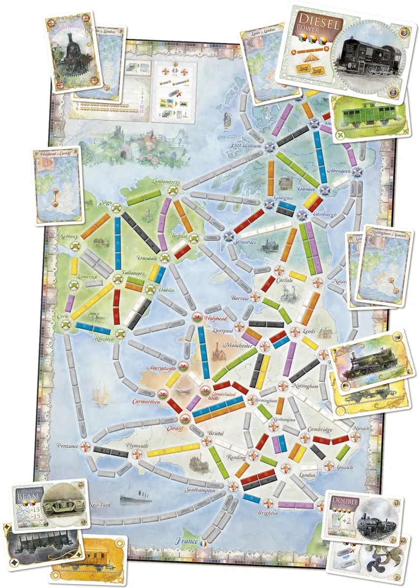 Days of Wonder Ticket to Ride UK & Pennsylvania Uitbreiding - Bordspel