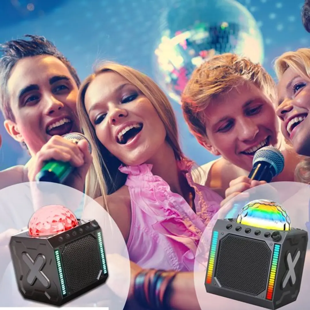 Denver Karaoke Set Zwart - Bluetooth Microfoon & Disco Bal