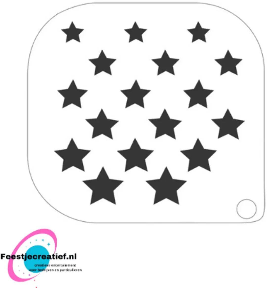 Grimas Schminksjabloon Sterren 7cm - Transparant