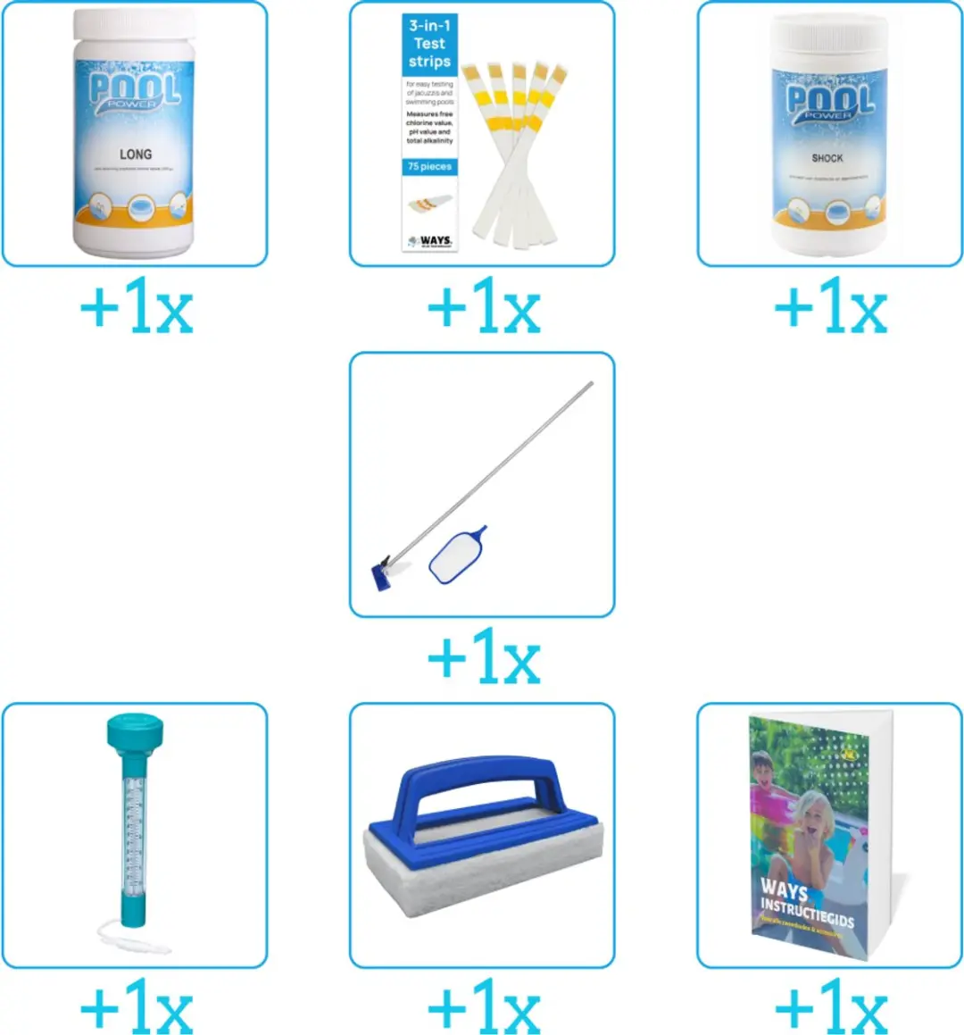Pool Power Zwembad Onderhoudspakket 7-delig