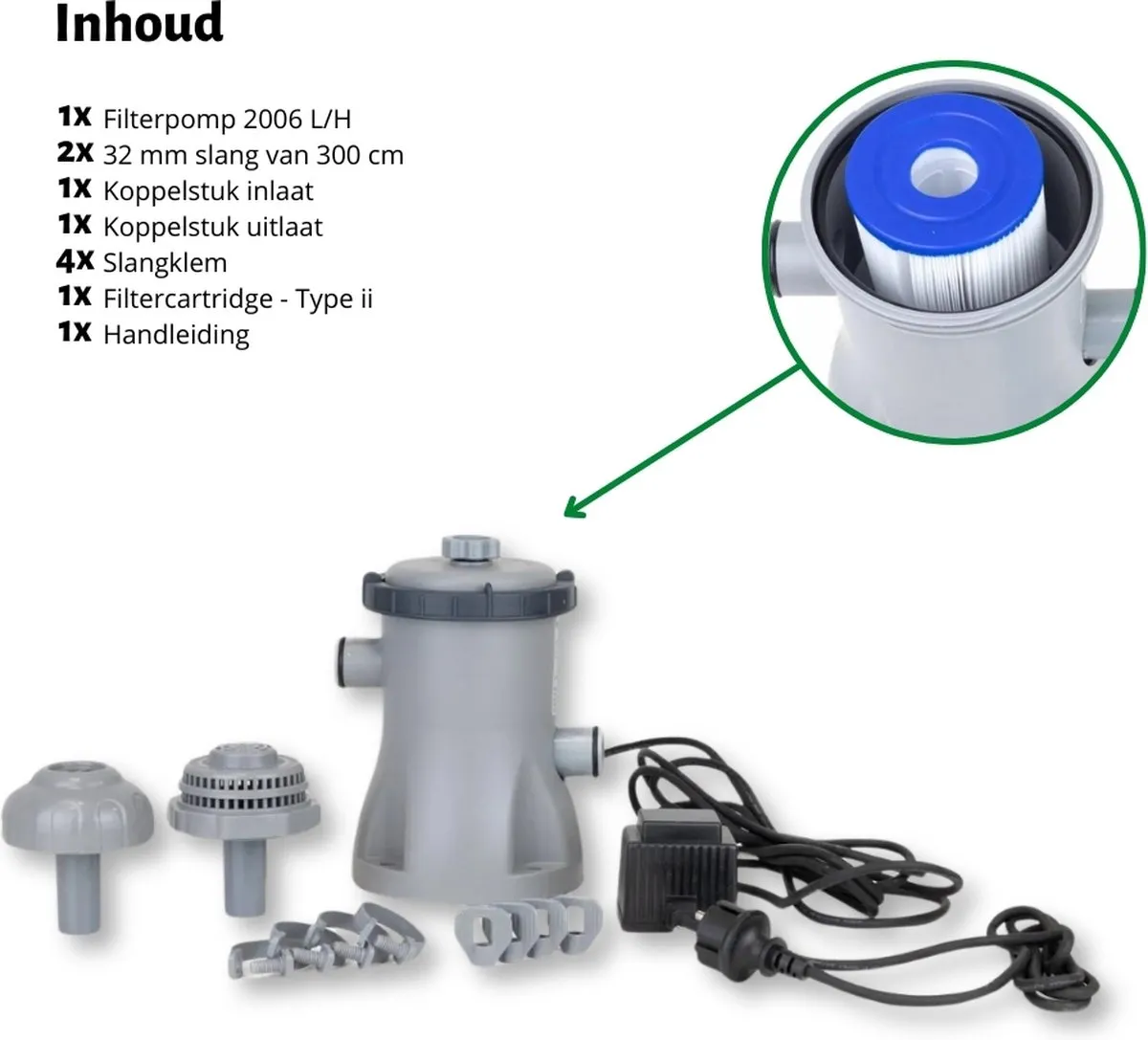 Bestway Rond Zwembad Fast Set 457cm - Grijs - afbeelding 6 van 6