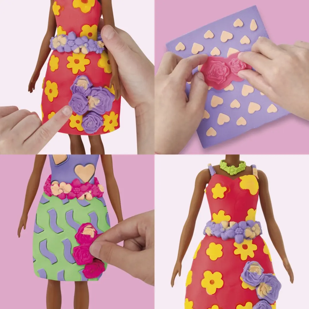 Play-Doh Barbie Fleurige Bloemen Patroonpakket - 12 Stuks