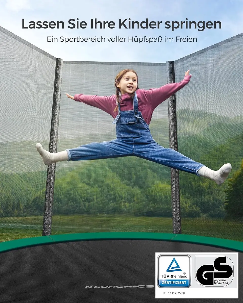 Songmics Trampoline 183cm - Veiligheidsnet & Ladder