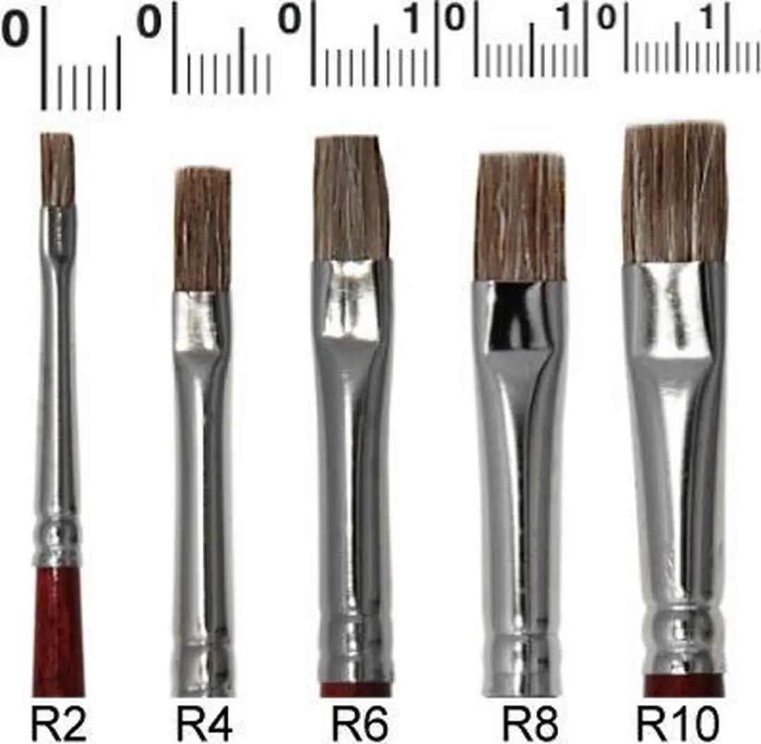 Grimas Schminkpenseel Plat Runderhaar R6 - Multi