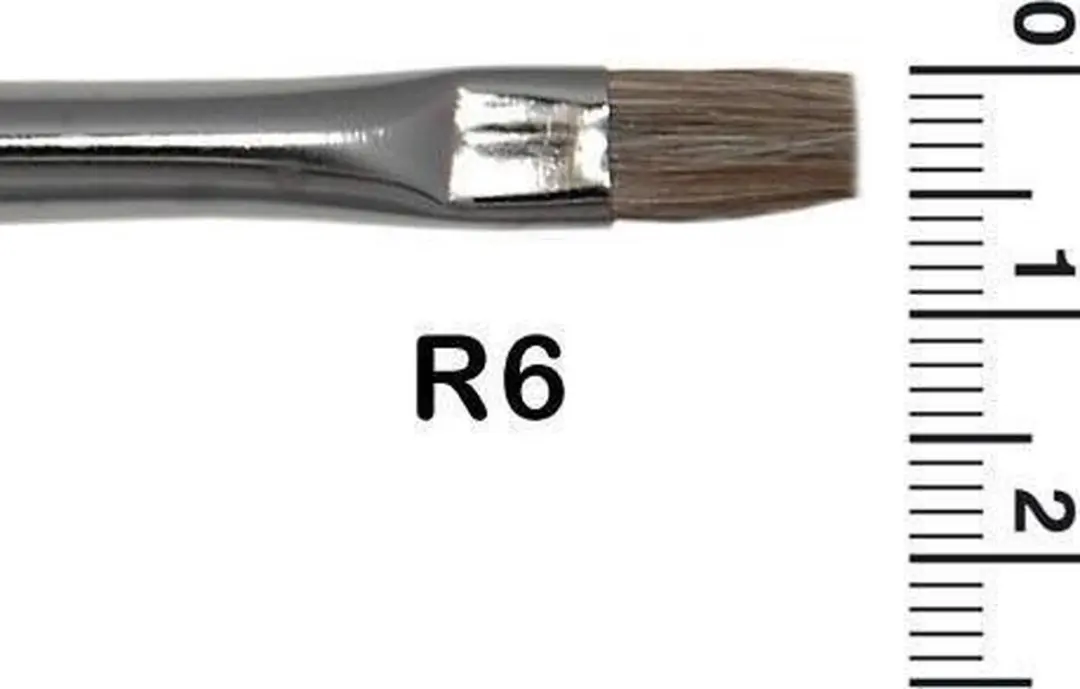 Grimas Schminkpenseel Plat Runderhaar R6 - Multi