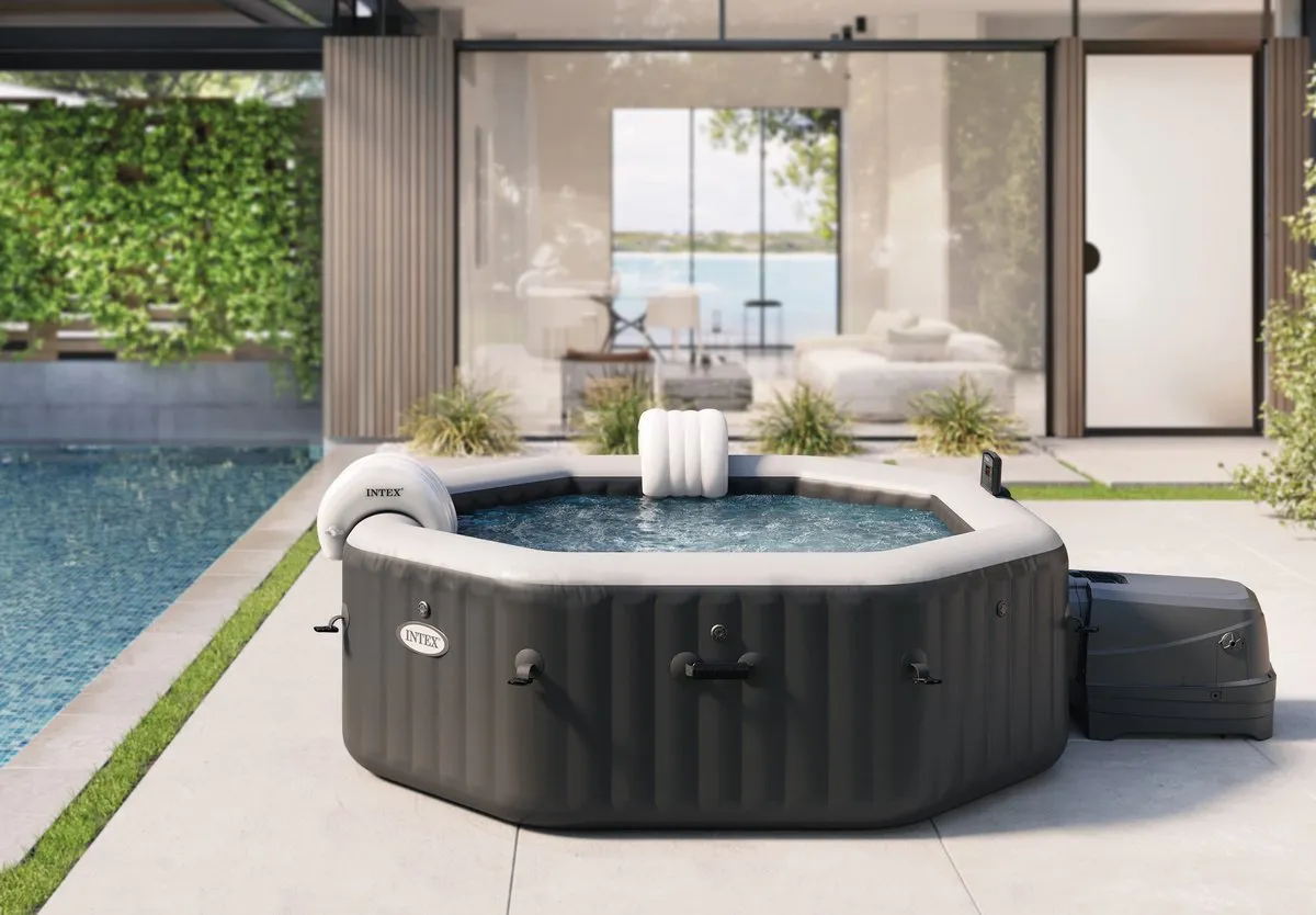 Intex PureSpa Onyx Black Jet & Bubble Deluxe 6 persoons - 140 Jets