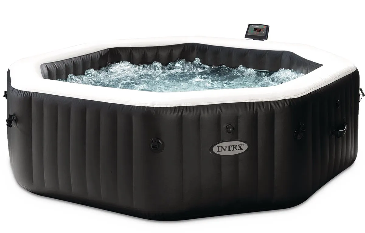 Intex PureSpa Onyx Black Jet & Bubble Deluxe 6 persoons