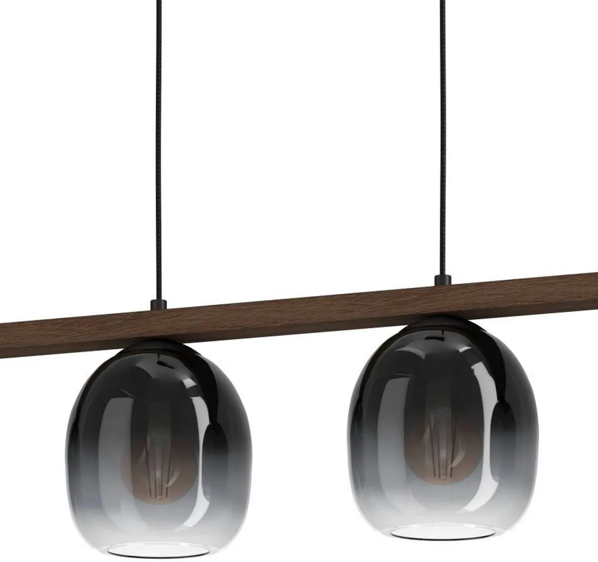 Eglo Filago Hanglamp E27 - 4 Lichtpunten - 88cm - Zwart/Bruin