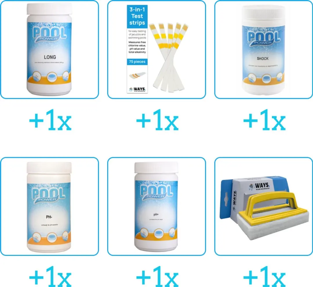 Pool Power Onderhoudspakket Zwembad - 6-delig