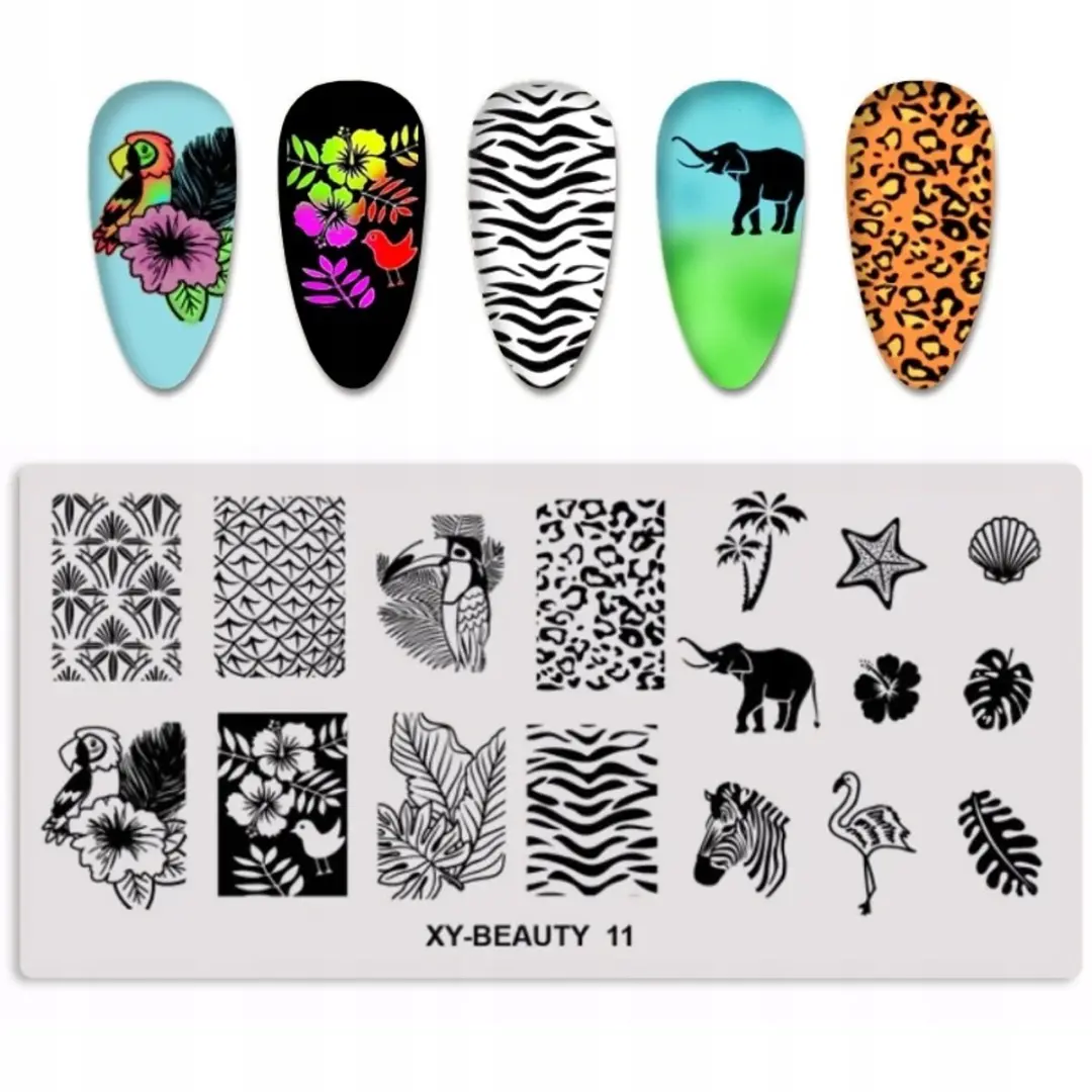 Born Pretty XY-Beauty Stempelplaat Nageldecoratie Dierenpatronen