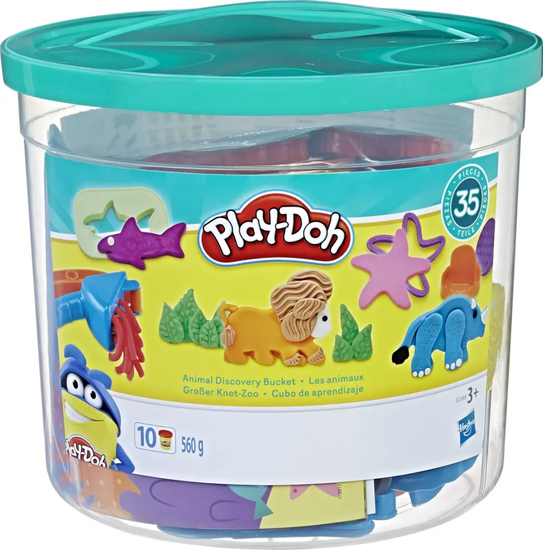 Play-Doh Emmer Dieren - 4 Potjes Klei & 9 Vormpjes