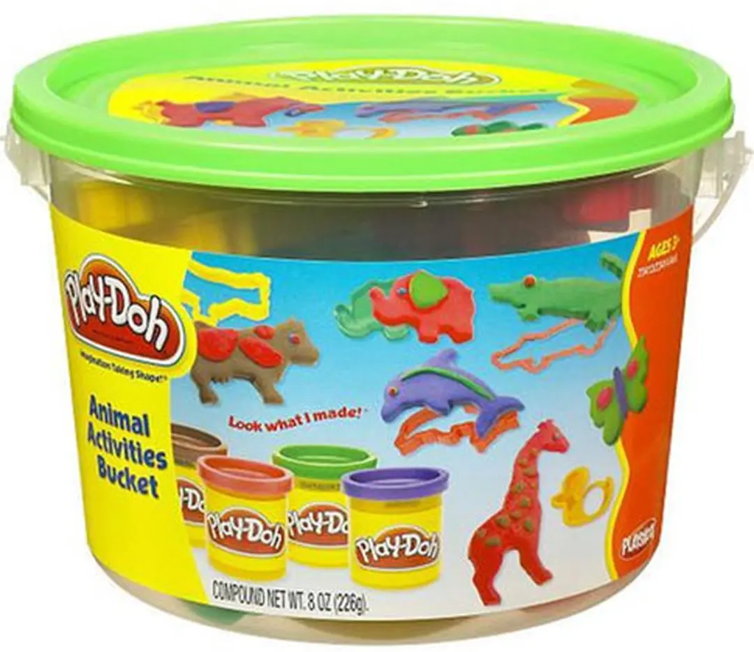 Play-Doh Emmer Dieren - 4 Potjes Klei & 9 Vormpjes