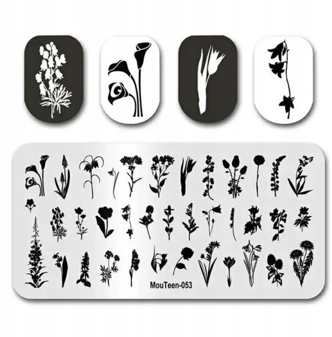Born Pretty MouTeen Nagelstempelplaat Kwiatki Metallic