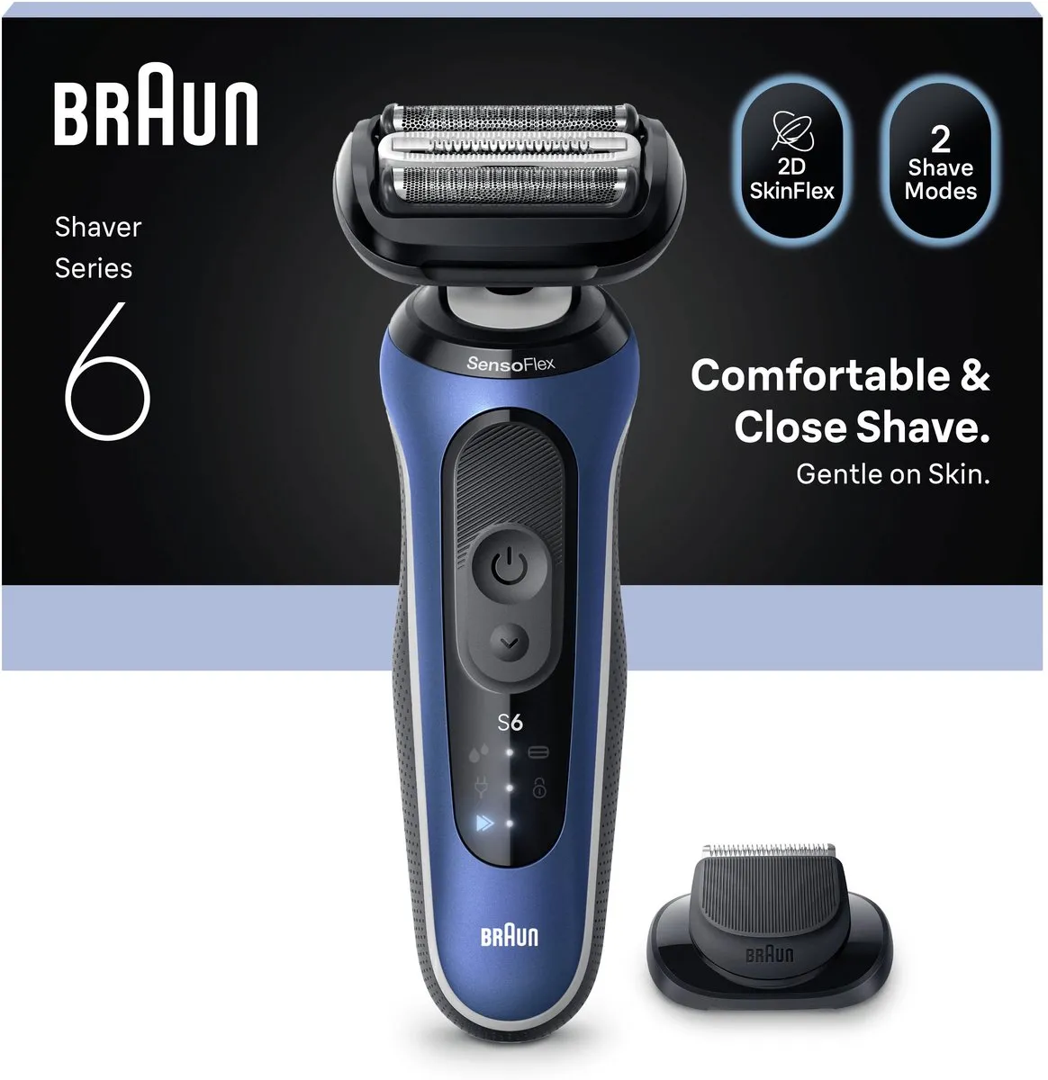 Braun Series 6 62-B1200S Scheerapparaat - Blauw