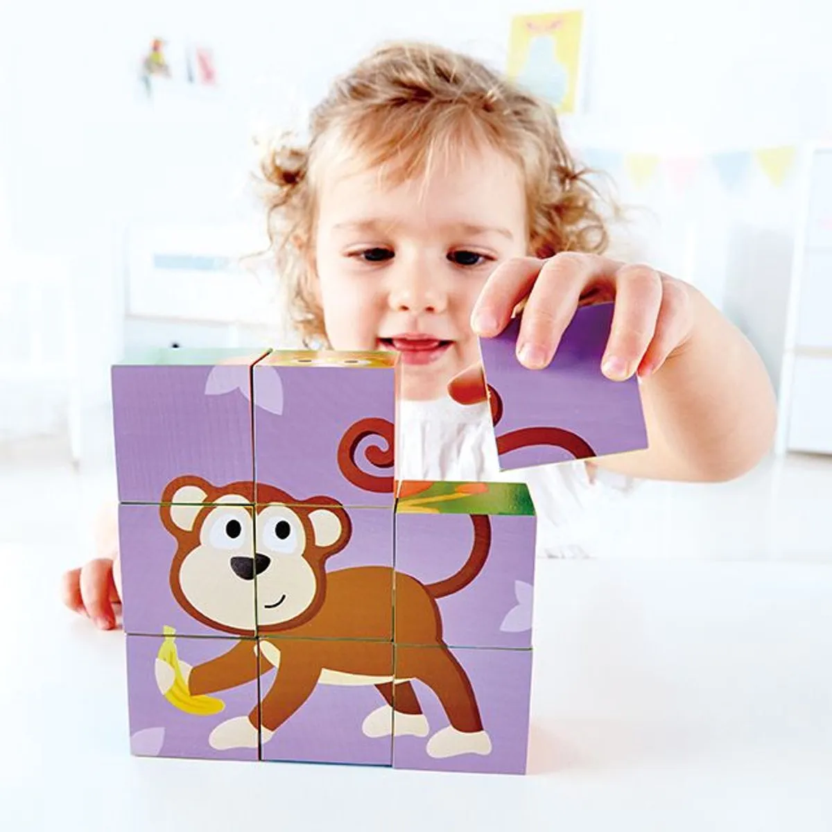 Hape Blockpuzzle Dschungel E1619 - 9 Stuks - Veelkleurig