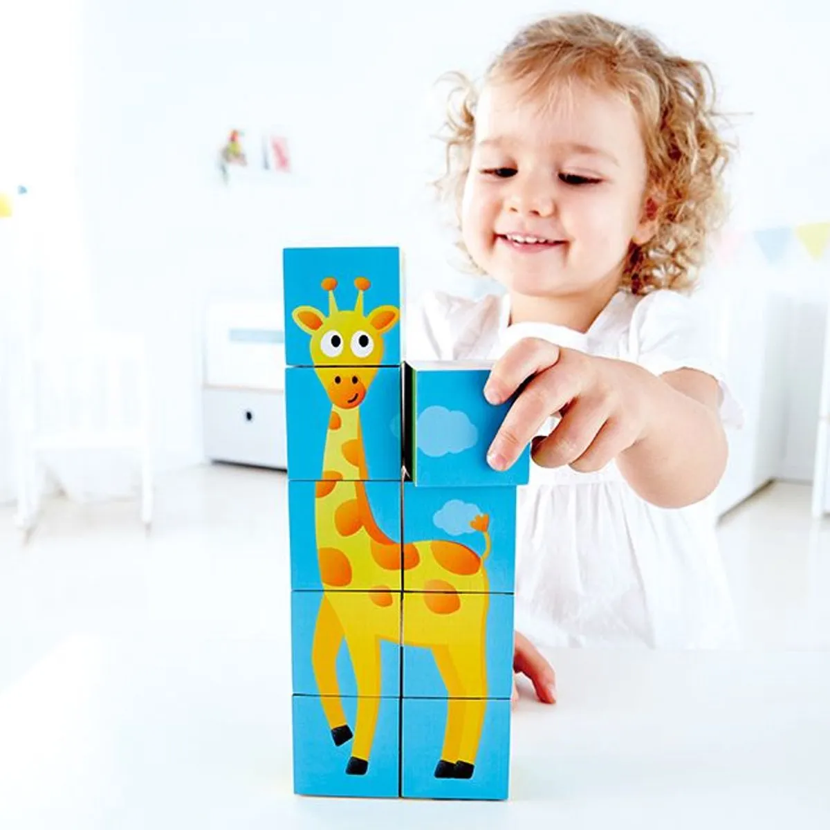 Hape Blockpuzzle Dschungel E1619 - 9 Stuks - Veelkleurig