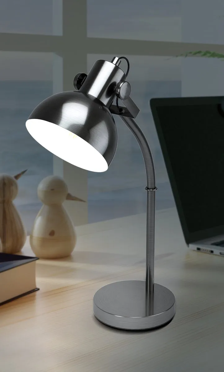 Eglo Lubenham 1 Tafellamp E27 - Nikkel Antiek